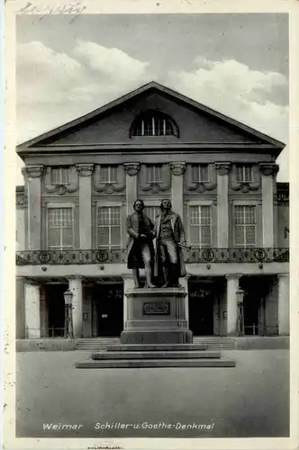 Weimar, Schiller und Goethe-Denkmal -500388