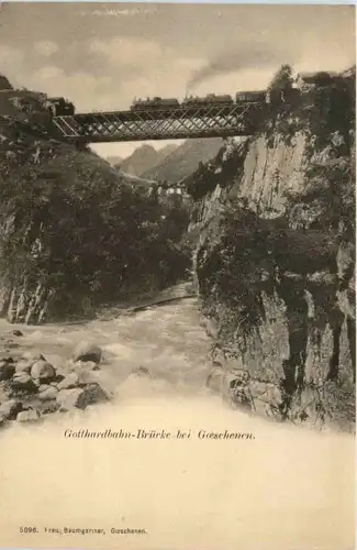 Gotthardbahn - Brücke bei Göschenen -489964