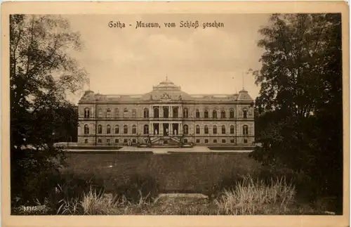 Gotha, Museum vom Schloss gesehen -517062