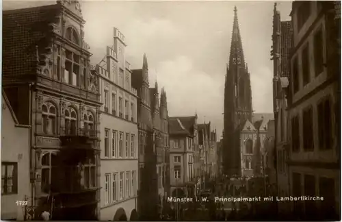 Münster i. W., Prinzipalmarkt mit Lambertikirche -517654