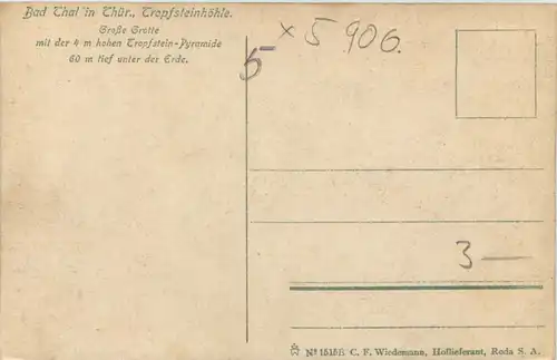 Bad Thal in Thür., Tropfsteinhöhle - Grosse Grotte -516622