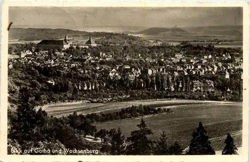 Gotha, Blick auf Gotha und Wachsenburg -516998