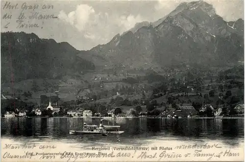 Hergiswil mit Pilatus -490704