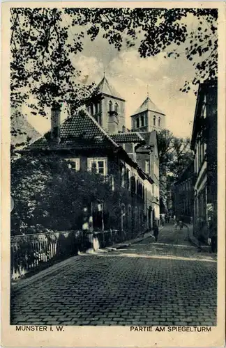 Münster i. W., Partie am Spiegelturm -517622