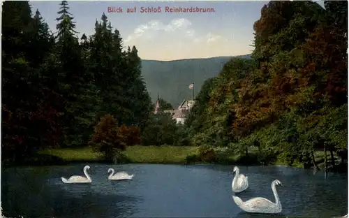 Friedrichroda, Blick auf Schloss Reinhardsbrunn -517512