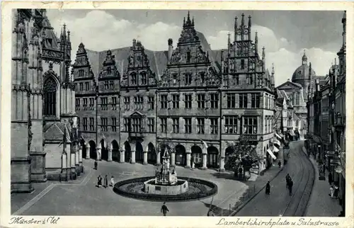 Münster i. W., Lambertikirche und Salzstrasse -517998