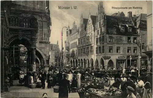 Münster, Prinzipalmarkt am Markttag -518430