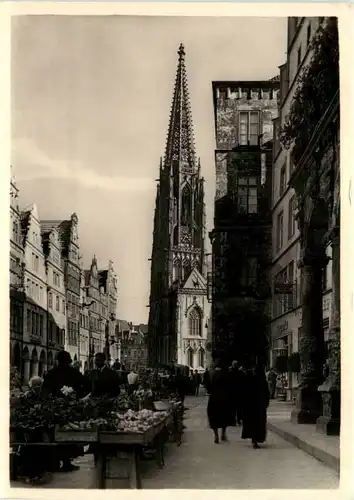 Münster i. W., Prinzipalmarkt und Lambertikirche -518096