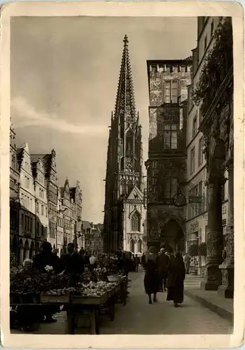 Münster i. W., Prinzipalmarkt und Lambertikirche -518028
