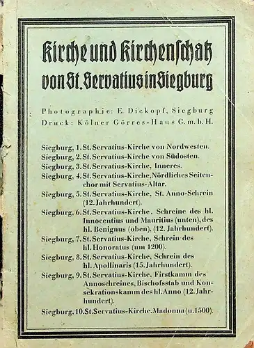 Siegburg - Kirche und Kirchenschatz - Booklet mit 10 AK -625939