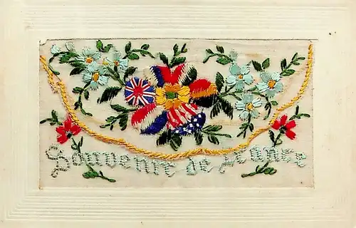 Souvenir de France - Bestickte Karte -625969