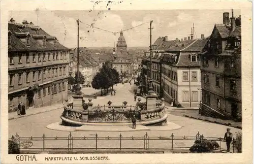 Gruss aus Gotha, Marktplatz u. Schlossberg -518290