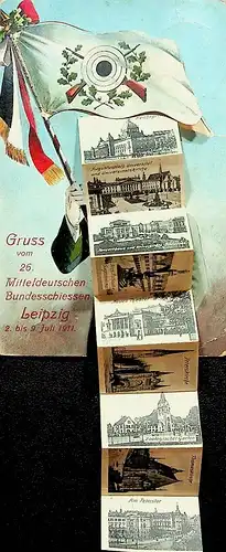 Leipzig - 26. Mitteldeutsche Bundeschchiessen 1911 - Zum Aufklappen -625979