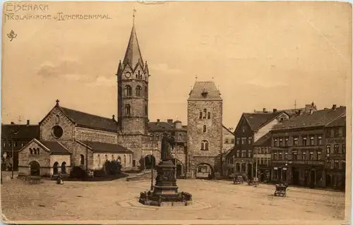 Eisenach, Carlsplatz mit Lutherdenkmal -518106