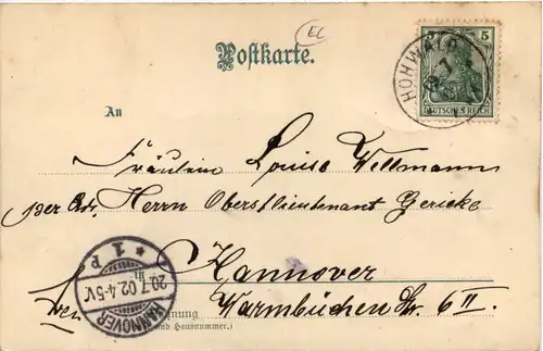 Gruss aus Hohwald gelaufen in Greifenberg Pommern -626104