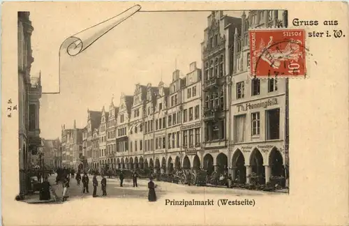 Münster i. W., Prinzipalmarkt Westseite -517936