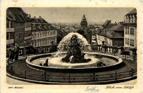 Gotha, Blick zum Schloss -518320