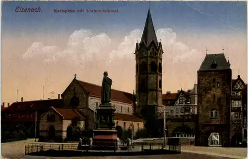 Eisenach, Carlsplatz mit Lutherdenkmal -518112