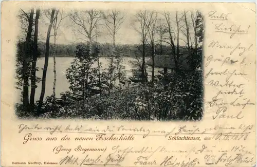 Schlachtensee - Gruss aus der neuen Fischerhütte -626900