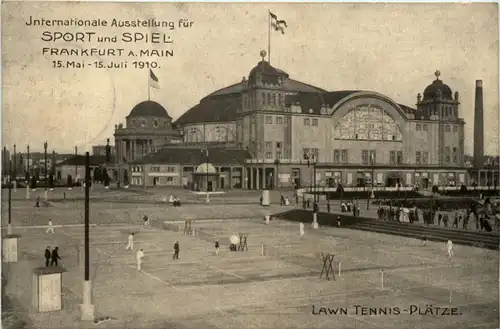 Frankfurt - Ausstellung für Sport und Spiel 1910 - Tennis -492604