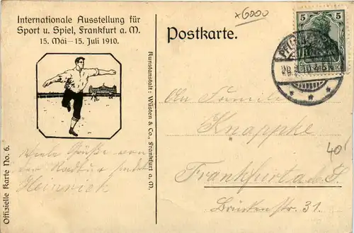 Frankfurt - Ausstellung für Sport und Spiel 1910 - Tennis -492604