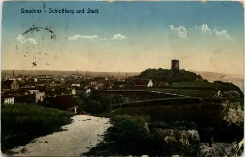 Graudenz - Schlossberg und Stadt - Feldpost Landw. Inf. Regt. 101 -627624