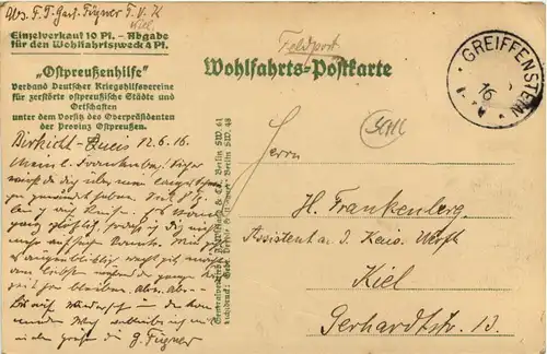 Zerschossene Ortschaft bei Ortelsburg Ostpreussen - Feldpost -626678