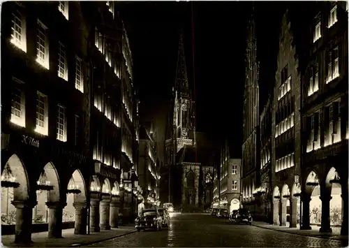 Münster i. W., Prinzipalmarkt in Festbeleuchtung -518030