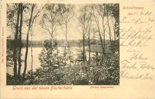 Schlachtensee - Gruss aus der neuen Fischerhütte -626890