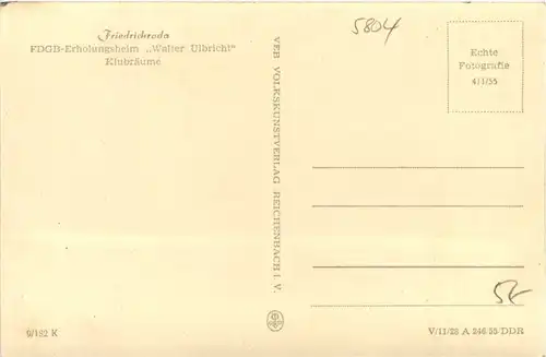 Friedrichroda, FDGB-Erholungsheim Walter Ulbricht - Klubräume -518246