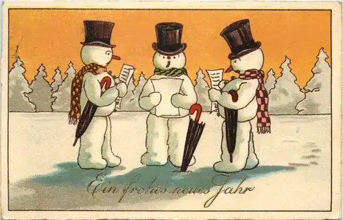 Neujahr - Schneemann -626958