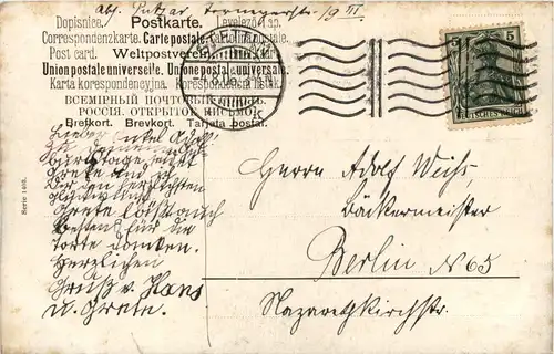 Künstler AK gelaufen in Stettin -627800