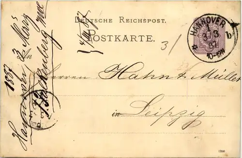 Hannover Ganzsache 1887 -627350