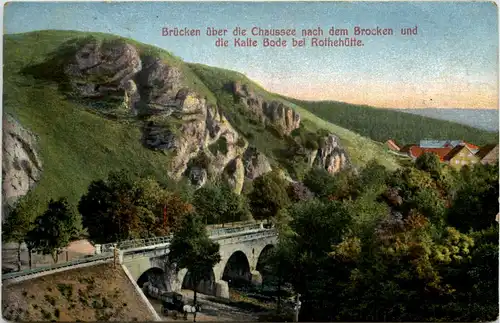 Brücken über die Chaussee nach dem Brocken bei Rothehütte -627298