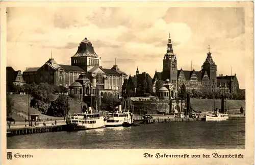 Stettin - Die Hakenterasse von der Baumbrücke -629138