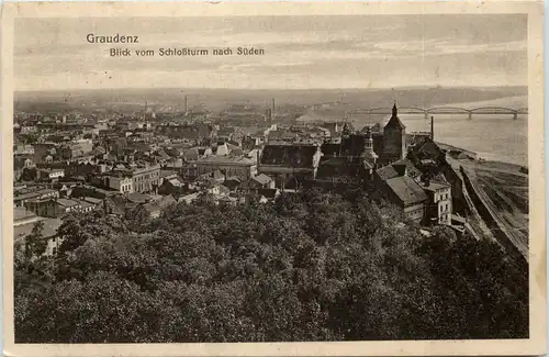 Graudenz - Blick vom Schlossturm - Feldpost Landwehr Inf. Regiment 101 -628140