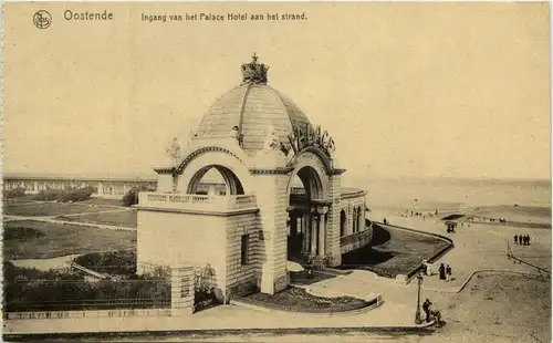 Oostende - Ingang van het Palace Hotel -600450