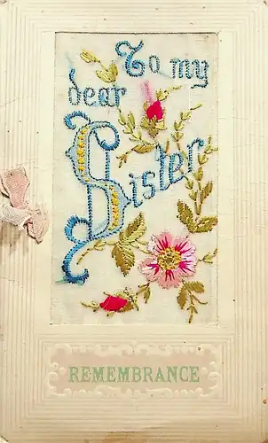 To my dear Sister - Bestickte Karte -625973