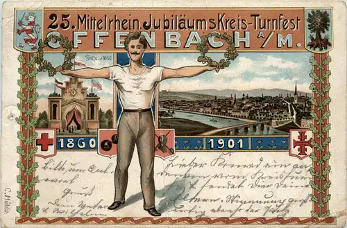 Offenbach - 25. Kreis Turnfest 1901 - Litho -493764
