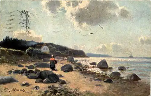 Künstler AK Schreckhaase gelaufen in Stettin -627798