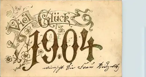 Jahreszahl 1904 - Prägekarte -627962