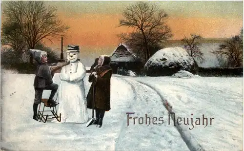 Neujahr - Schneemann -627956