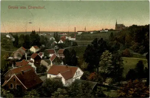 Gruss aus Ebersdorf gelaufen in Seidenberg Schlesien -628280
