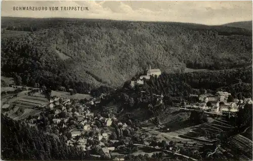 Schwarzburg, Blick vom Trippstein -518934