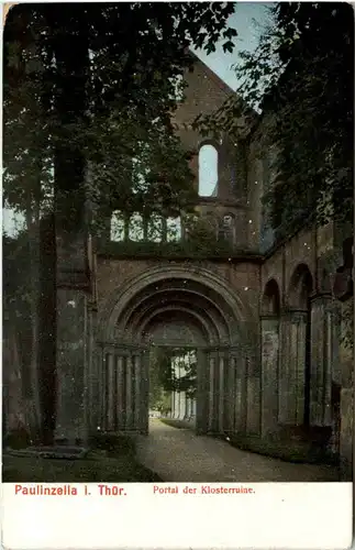 Paulinzella, Klosterruine, Portal -519034