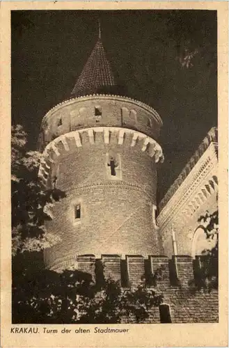 Krakau - Turm der alten Stadtmauer -628930