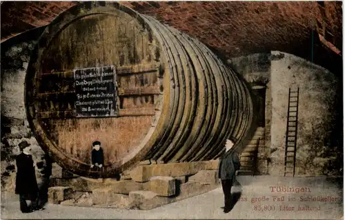 Tübingen, das grosse Fass im Schlosskeller -518704