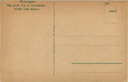 Tübingen, das grosse Fass im Schlosskeller -518704