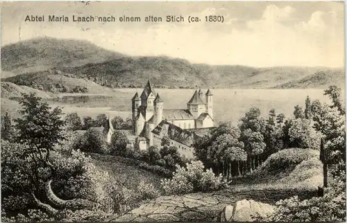 Abtei Maria Laach nach einem alten Stich -627452