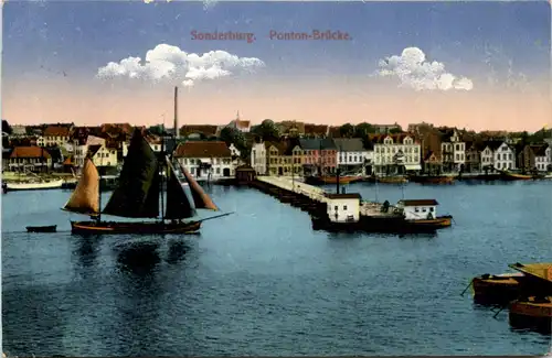 Sonderburg - Ponton Brücke - Feldpost Landwehr 85 -629548